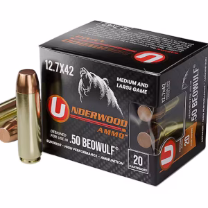 Underwood 50 Beowulf Ammo (12.7x42) 350gr FMJ