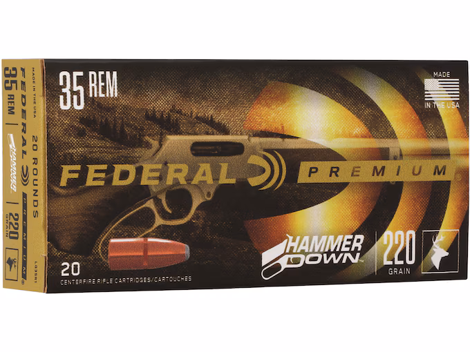 Federal Premium HammerDown 35 Remington Ammo 220 Grain JSP