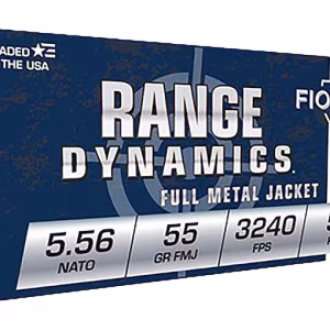 Fiocchi Range Dynamics 5.56x45mm NATO Ammo 55 Grain Full Metal Jacket