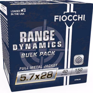 Fiocchi Range Dynamics 5.7x28mm FN Ammo 40 Grain Full Metal Jacket