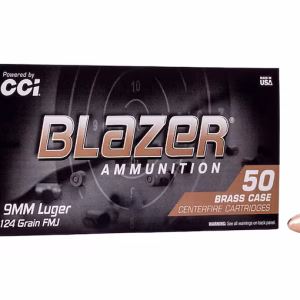 Blazer 9mm Luger Ammo 124 Grain Full Metal Jacket