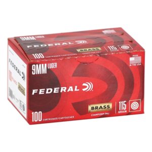 Federal Champion 9mm Luger Ammo 115 Grain Full Metal Jacket - WM51991