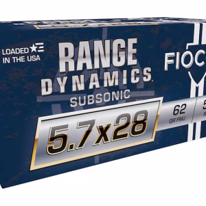 Fiocchi Range Dynamics 5.7x28mm FN Ammo 62 Grain Full Metal Jacket