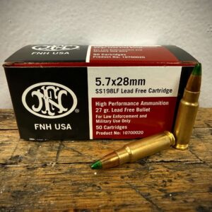 FN 5.7x28mm Ammo 27gr Lead-Free Hollow Point SS198LF