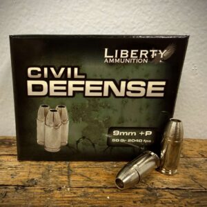 Liberty Civil Defense 9mm Luger Ammo 50 Grain Hollow Point