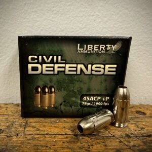 Liberty Civil Defense 45 ACP Ammo 78 Grain +P Hollow Point