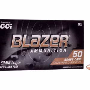 Blazer 9mm Luger Ammo 124 Grain Full Metal Jacket